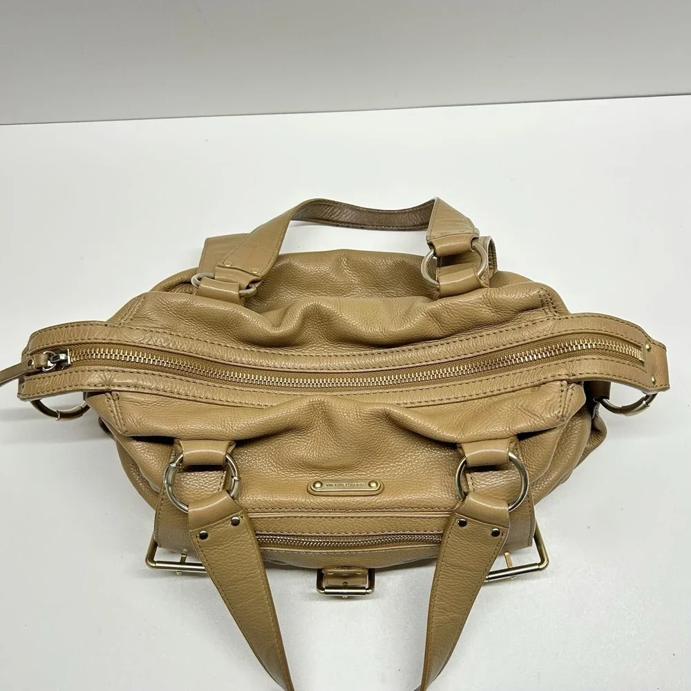 Michael Kors Austin Pebbled Leather Satchel Bag Hobo Shoulder Bag‎ Gold Hardware